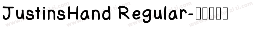 JustinsHand Regular字体转换